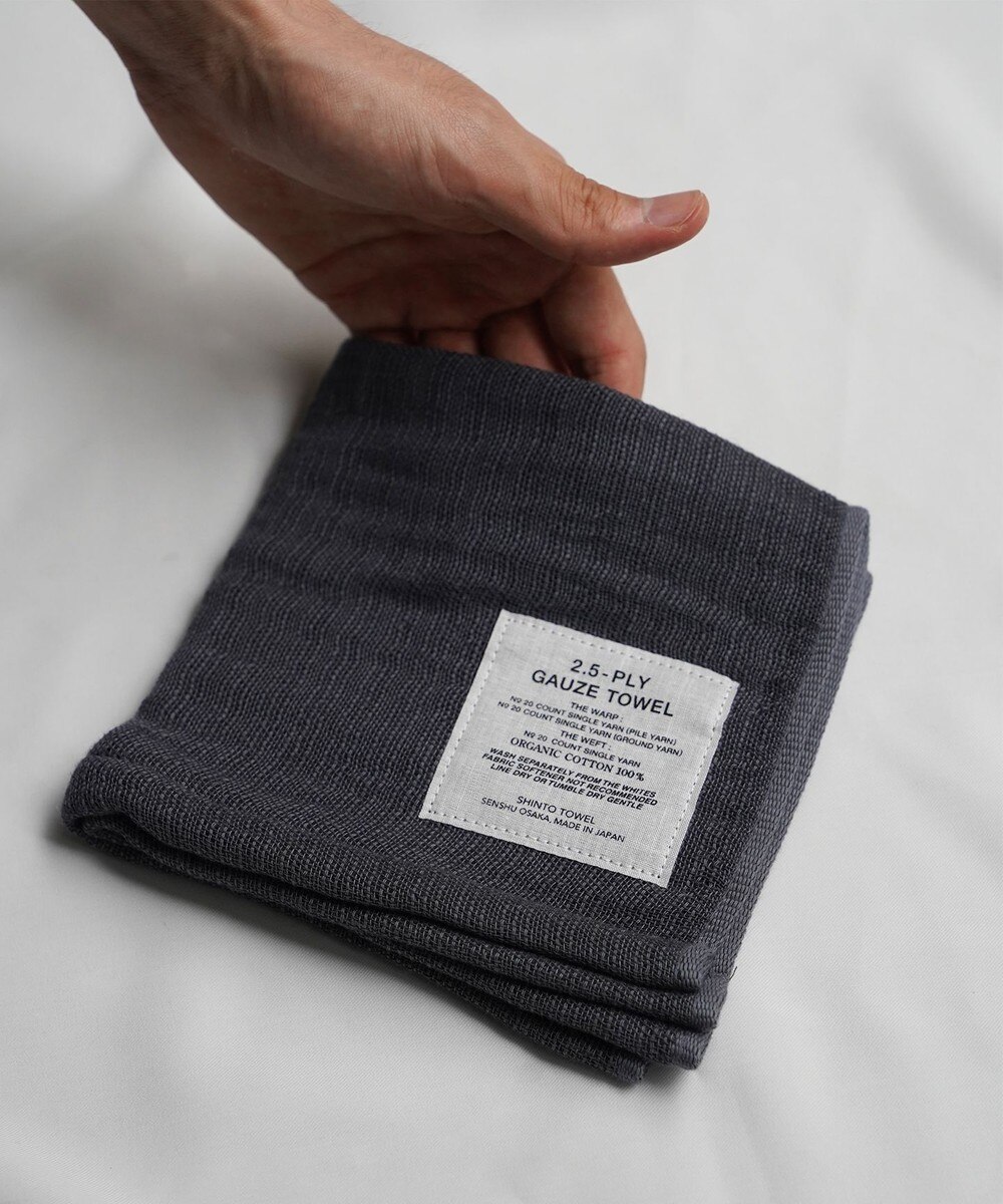 ＜オンワード＞SHINTO TOWEL>財布/小物 【閲覧人気NO.1/2.5-PLY GAUZE】ハンドタオル Mix Charcoal FREE