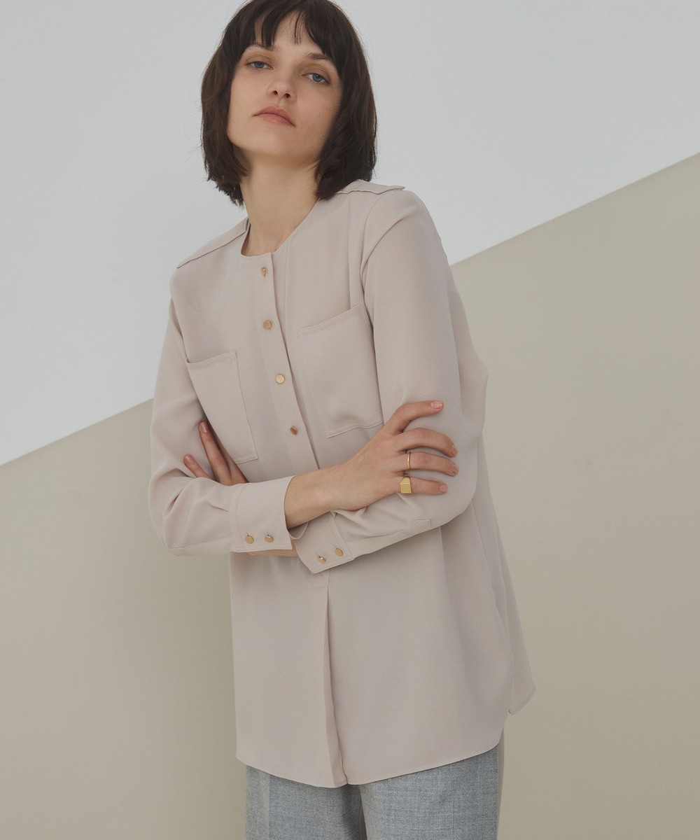 【オンワード】 BEIGE,>トップス STOW / ラウンドネックブラウス Down Pink 4 レディース 【送料無料】