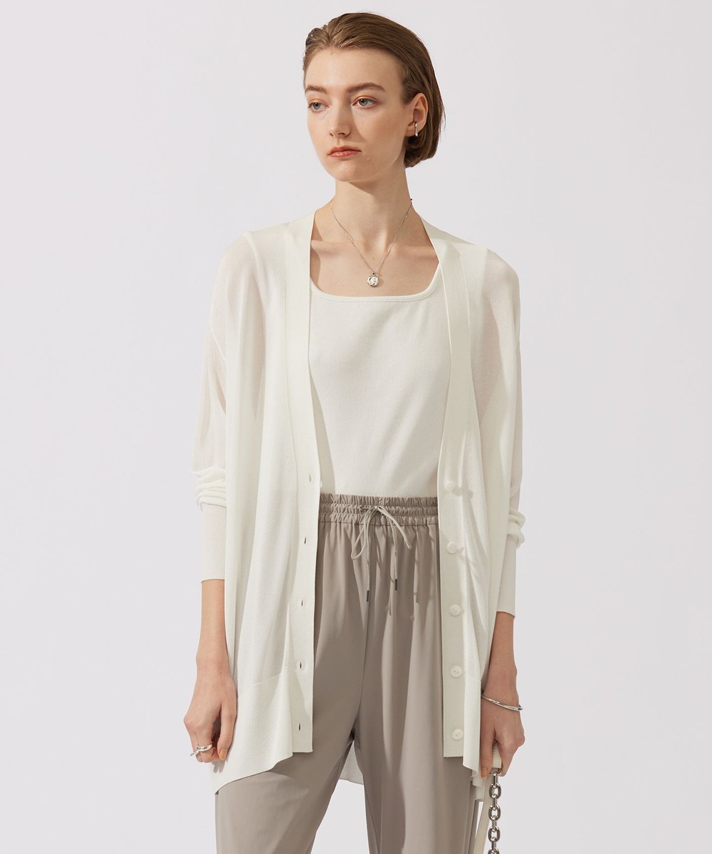 【オンワード】 ICB>トップス 【洗える】 ドライシンセティックハイゲージ カーディガン オフホワイト S レディース 【オンワード】 ICB>トップス 【洗える】 ドライシンセティックハイゲージ カーディガン オフホワイト S レディース