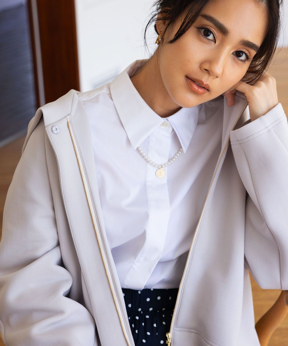 【オンワード】 組曲>トップス コンパクトシャーティングオーバー シャツ アイボリー F レディース 【オンワード】 組曲>トップス コンパクトシャーティングオーバー シャツ アイボリー F レディース