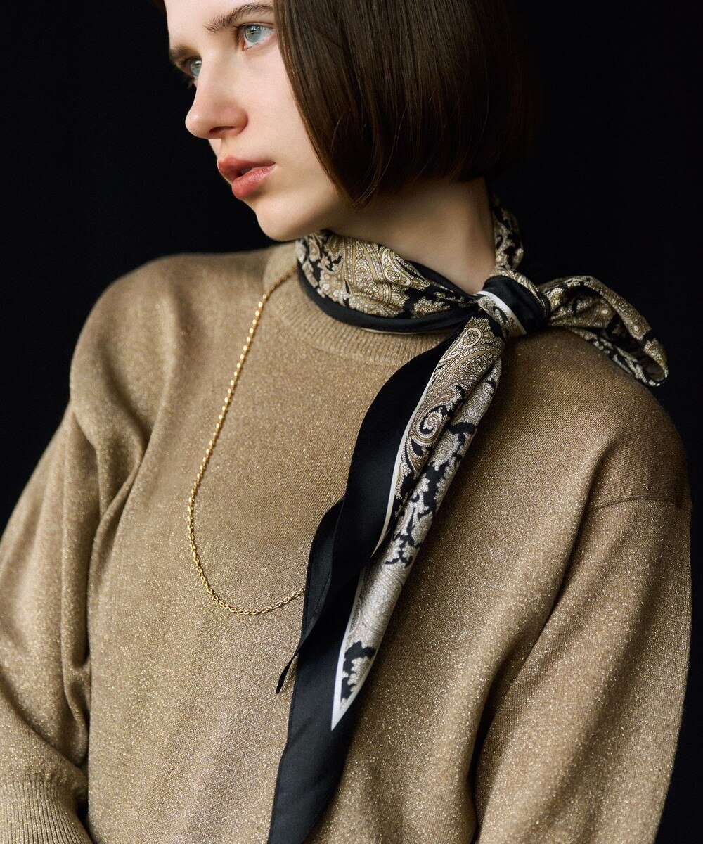 【オンワード】 23区>ファッション雑貨 【BAILA11月号掲載】Ratti ヴィンテージペイズリープリント スカーフ モノトーンプリント F レディース