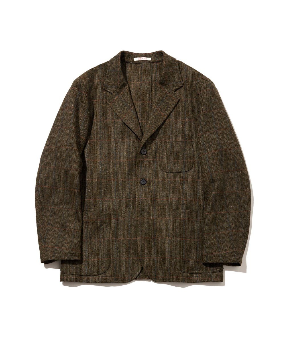 【オンワード】 J.PRESS MEN>ジャケット/アウター 【J.PRESS ORIGINALS】Lambs Tweed 3B Sack Jacket / Japan Made カーキ 38 メンズ