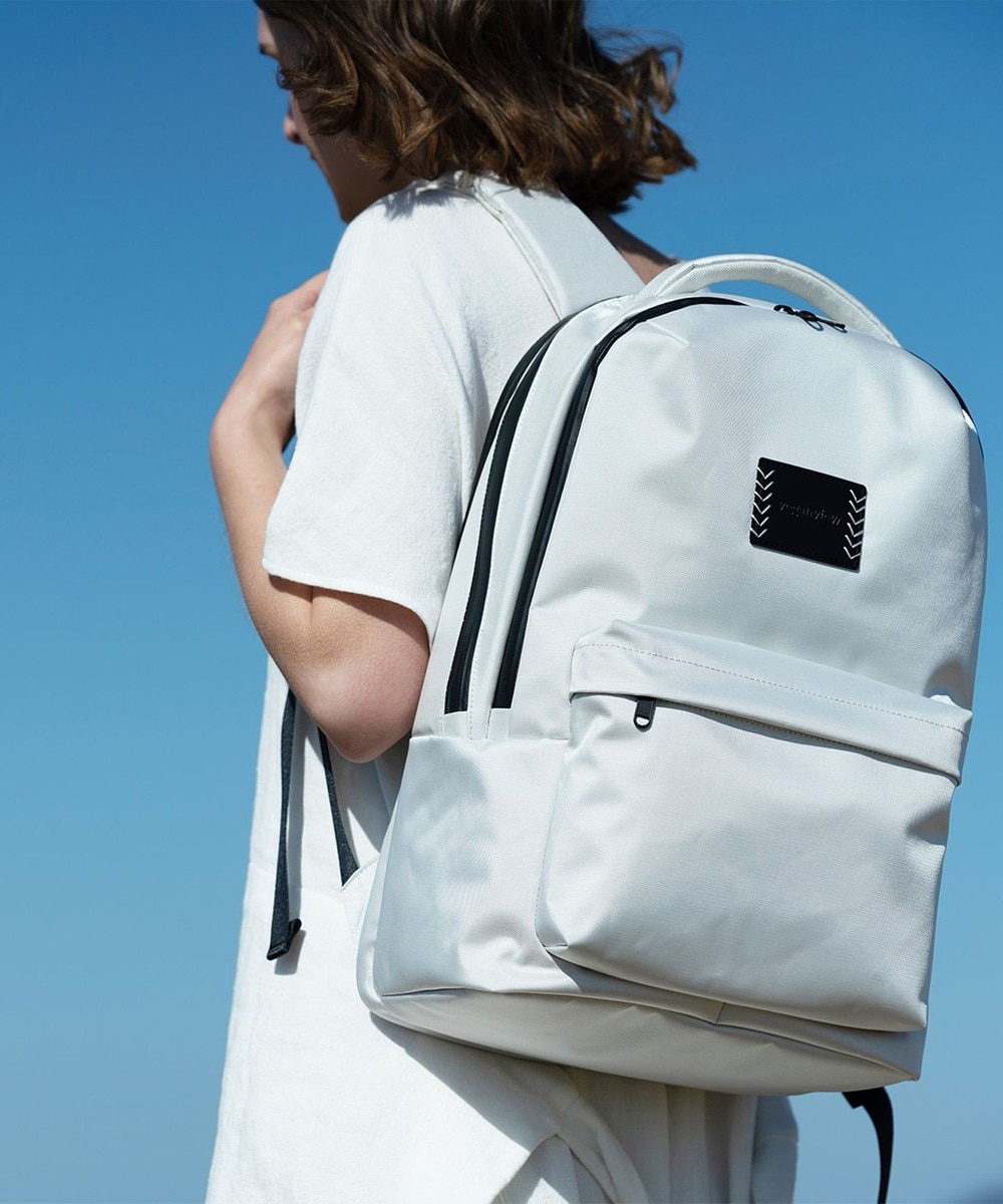 ＜オンワード＞LA BAGAGERIE>バッグ 【veganview】crinkle nylon backpack Msize ホワイト F レディース 【送料無料】