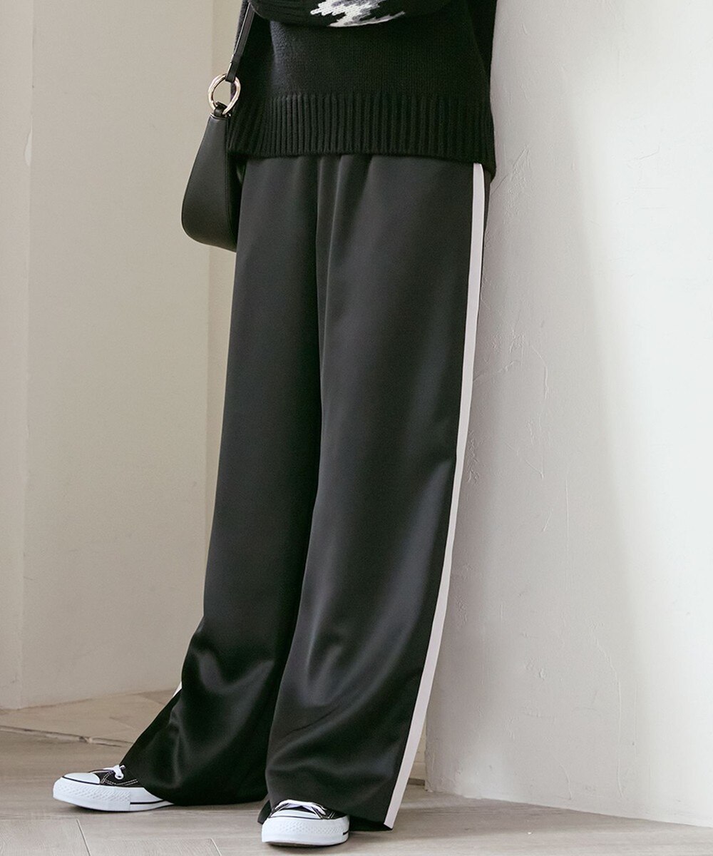 【オンワード】 23区>パンツ 【SLOW/一部店舗限定】ブライトサテン ライン パンツ ブラック 38 レディース 【オンワード】 23区>パンツ 【SLOW/一部店舗限定】ブライトサテン ライン パンツ ブラック 38 レディース