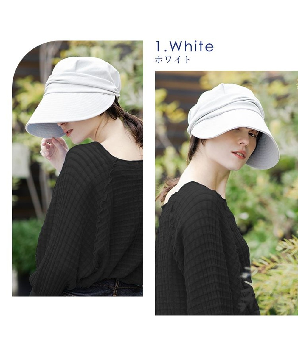 MOONBAT>帽子 【一級遮光】UVジョッキーキャップ(サイズ展開あり) 接触冷感 UV99.9% ホワイト L レディース 【送料無料】