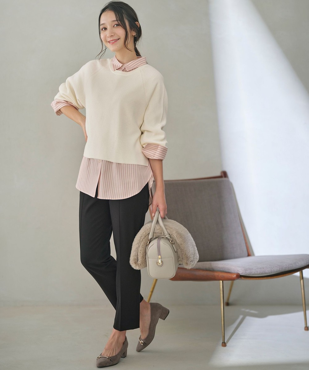 【オンワード】 ANY SIS>パンツ 【保温効果/ストレッチ】シリーズ累計13万枚突破!ビューティサーモ テーパードパンツ ブラック 1 レディース 【オンワード】 ANY SIS>パンツ 【保温効果/ストレッチ】シリーズ累計13万枚突破!ビューティサーモ テーパードパンツ ブラック 1 レディース