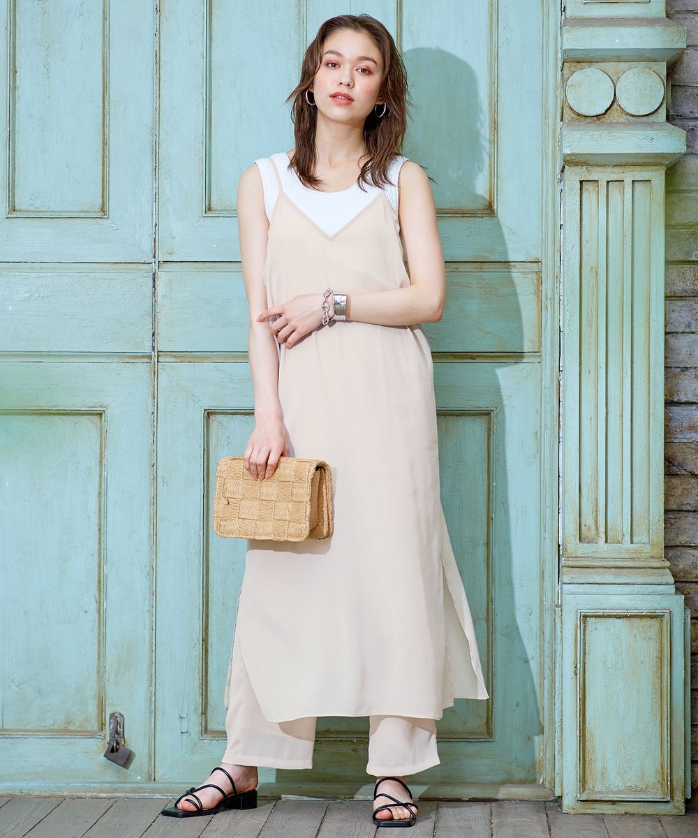 【オンワード】 Feroux>ワンピース 【sont. by Feroux】シアークレープキャミ ワンピース ベージュ 2 レディース 【送料無料】