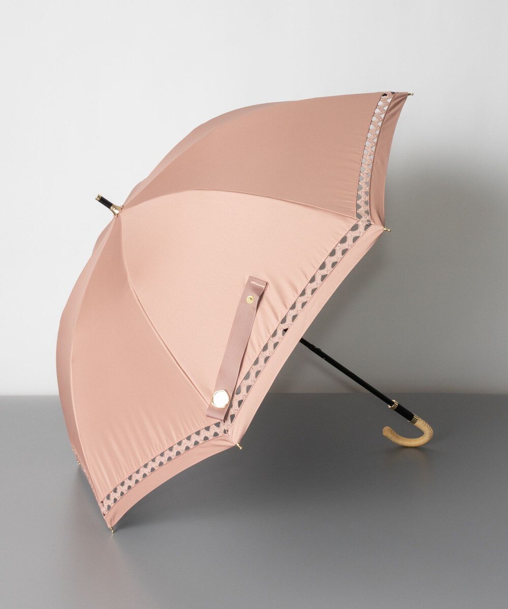 AURORA>ファッション雑貨 Beaurance（ビューランス）トーションレース晴雨兼用パラソル（1段スライドショート） 日傘 グレイッシュピンク FREE レディース 【送料無料】