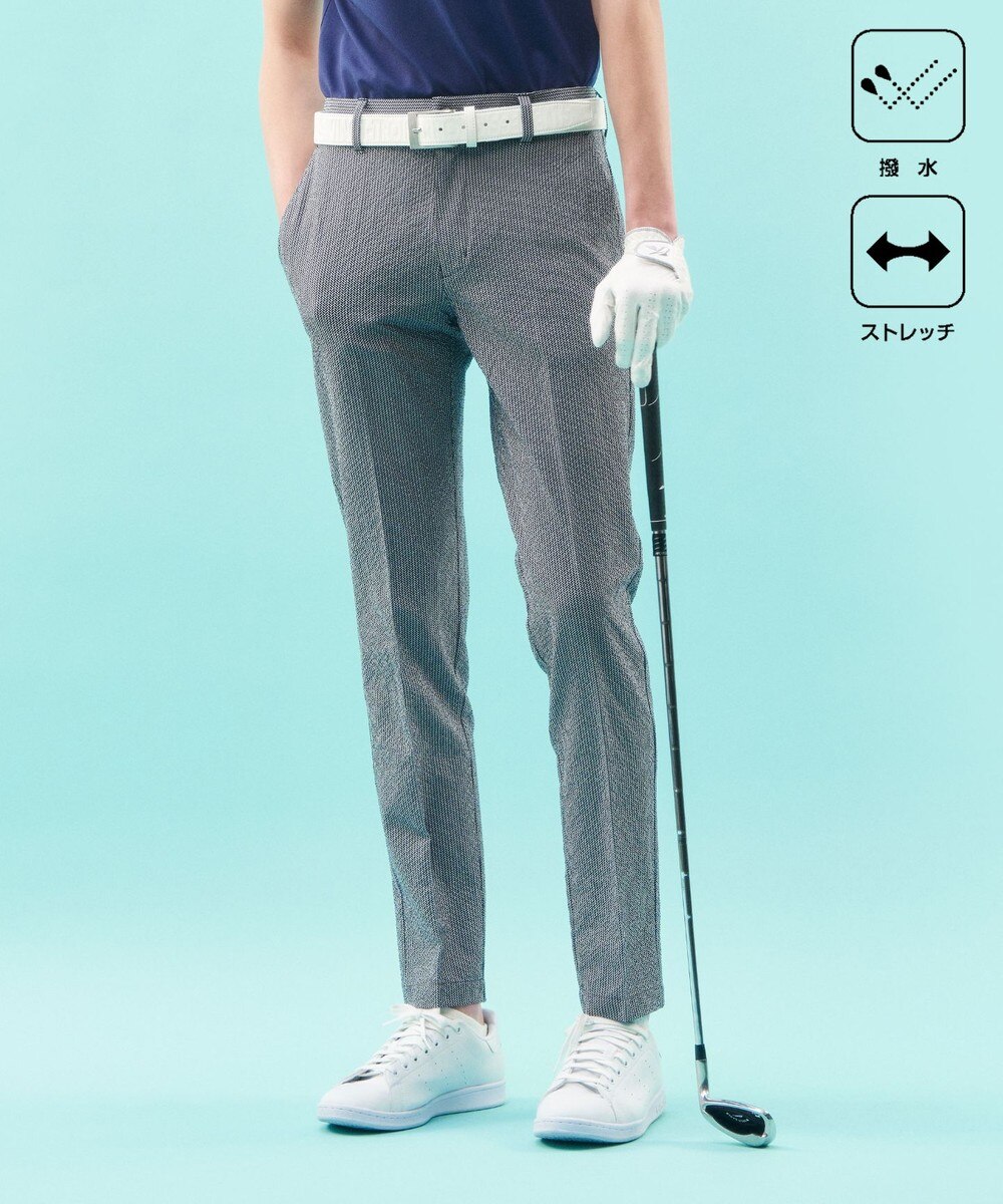 【オンワード】 23区GOLF>パンツ 【MEN】【撥水/ストレッチ】ミニヘリンボンパンツ ネイビー 74 メンズ