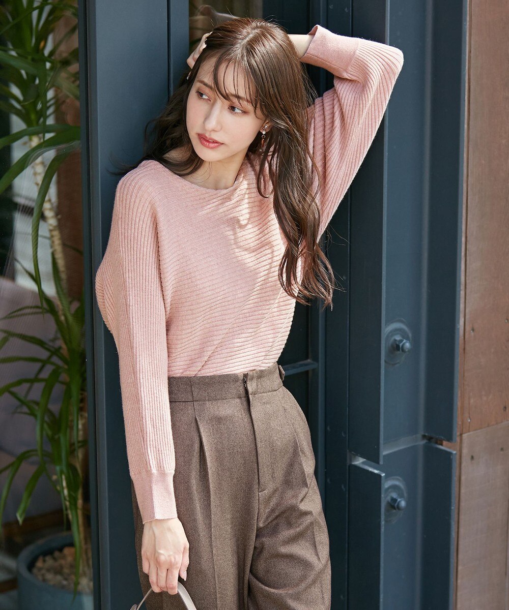 【オンワード】 any SiS L>トップス 【前後着用可能】アンジェリーナリブ ニット ブラック 4 レディース 【送料無料】