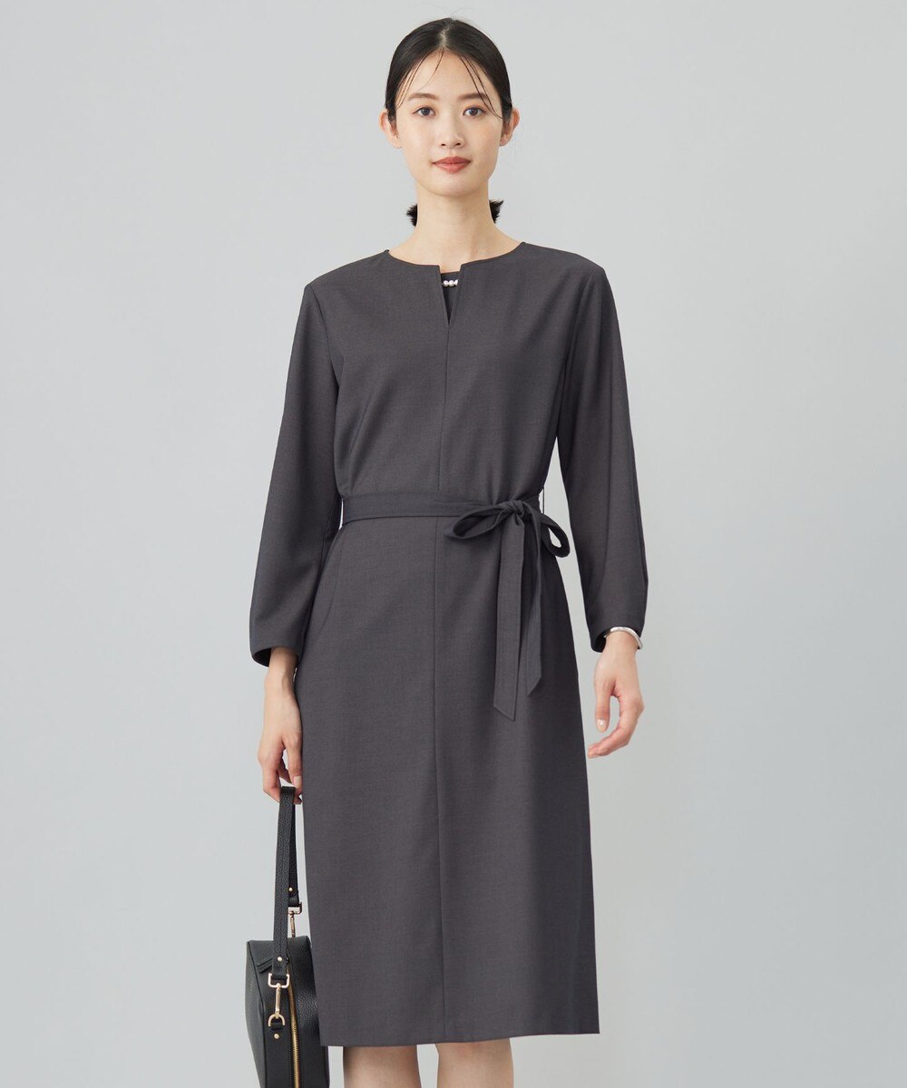 【オンワード】 J.PRESS LADIES>ワンピース 【洗える】T/Rウォッシャブルギャバ パール釦 ワンピース チャコール 11 レディース 【オンワード】 J.PRESS LADIES>ワンピース 【洗える】T/Rウォッシャブルギャバ パール釦 ワンピース チャコール 11 レディース