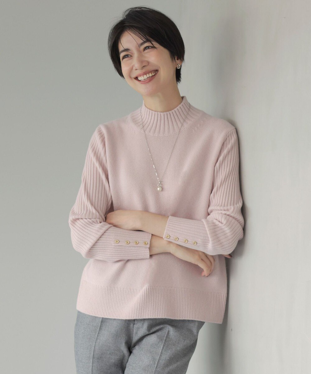 【オンワード】 J.PRESS LADIES>トップス 【洗える】CASHBIT NEO ハイネックニット ピンク L レディース