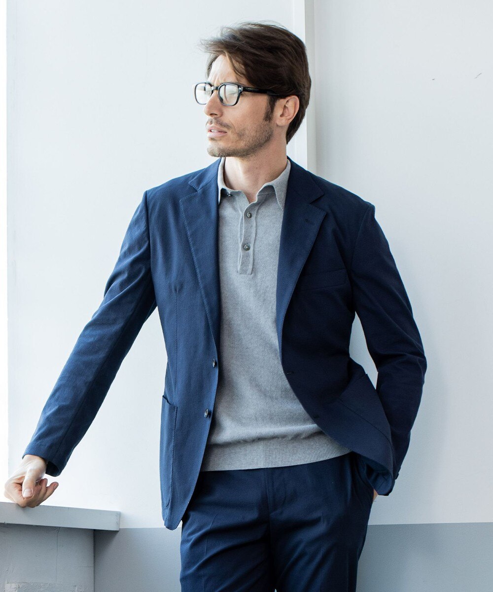 【オンワード】 GOTAIRIKU>ジャケット/アウター 【AIRYMOVE】COOL MAX コードレーン セットアップジャケット サックスブルー BM メンズ 【送料無料】