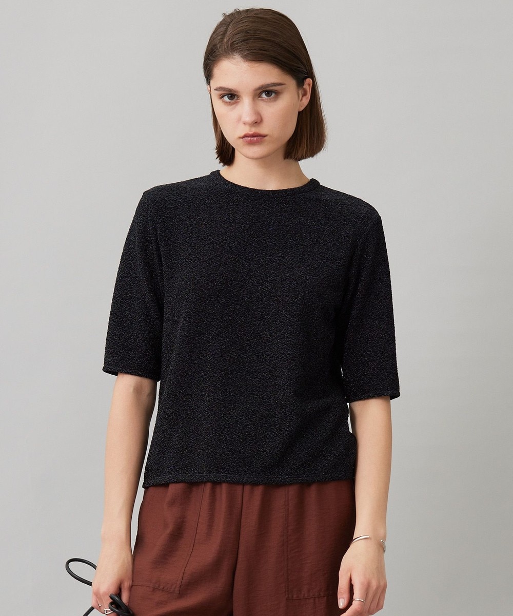 【オンワード】 ICB L(大きいサイズ)>トップス 【洗える】シャイニーラメジャガード カットソー ブラック XL レディース 【オンワード】 ICB L(大きいサイズ)>トップス 【洗える】シャイニーラメジャガード カットソー ブラック XL レディース