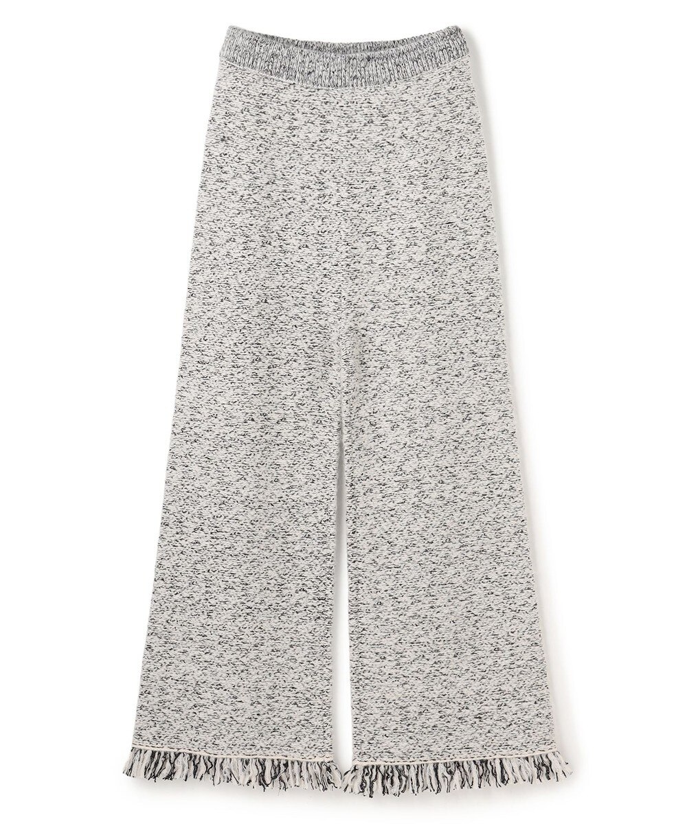 【オンワード】 uncrave>パンツ ツィードニット フレアパンツ オフ×ブラック 1 レディース