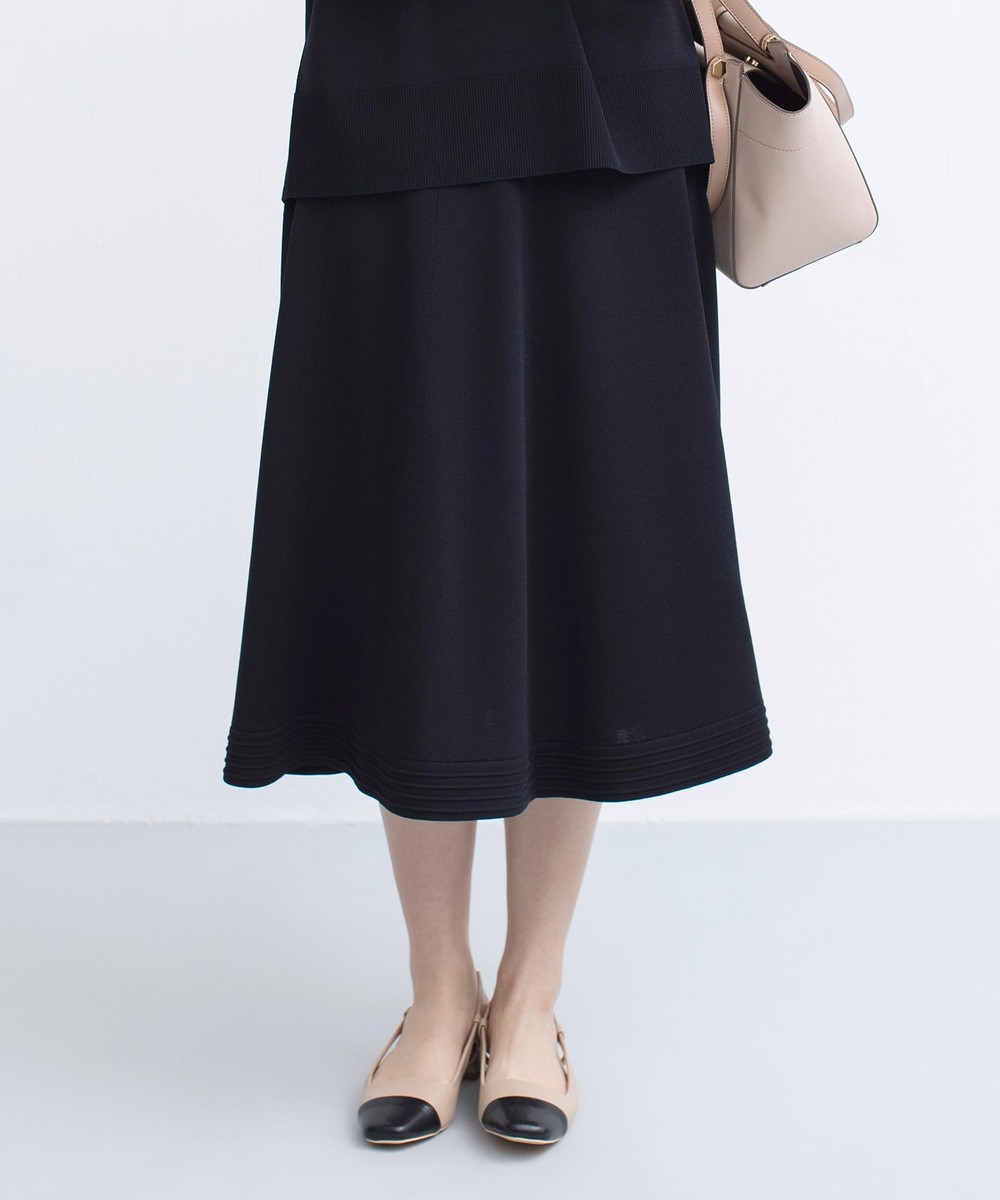 【オンワード】 組曲>スカート 【セットアップ着用可・WEB限定カラーあり】MINA ニットフレアスカート ブラック 2 レディース 【オンワード】 組曲>スカート 【セットアップ着用可・WEB限定カラーあり】MINA ニットフレアスカート ブラック 2 レディース