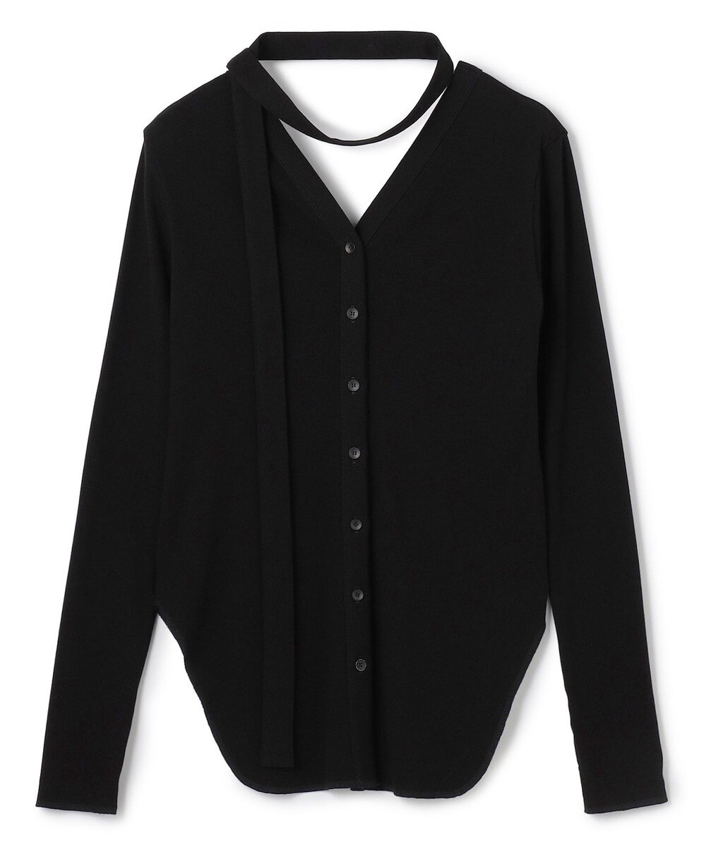 【オンワード】 uncrave>トップス 【洗濯機洗い可】ヴィンテージリブ 2WAYトップス ブラック F レディース