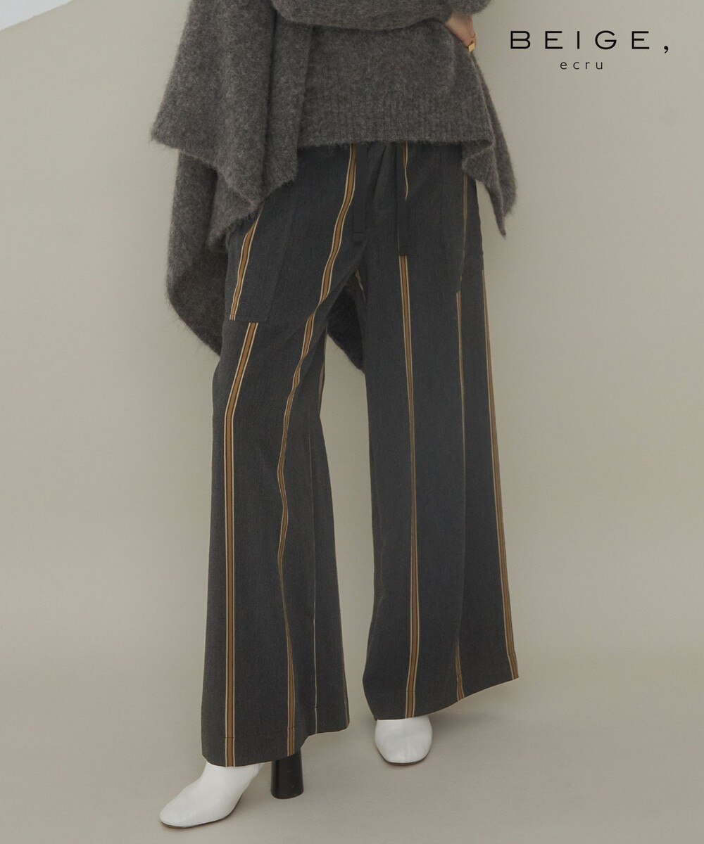【オンワード】 BEIGE,>パンツ UGINE / ワイドパンツ Camel Stripe 2 レディース 【送料無料】