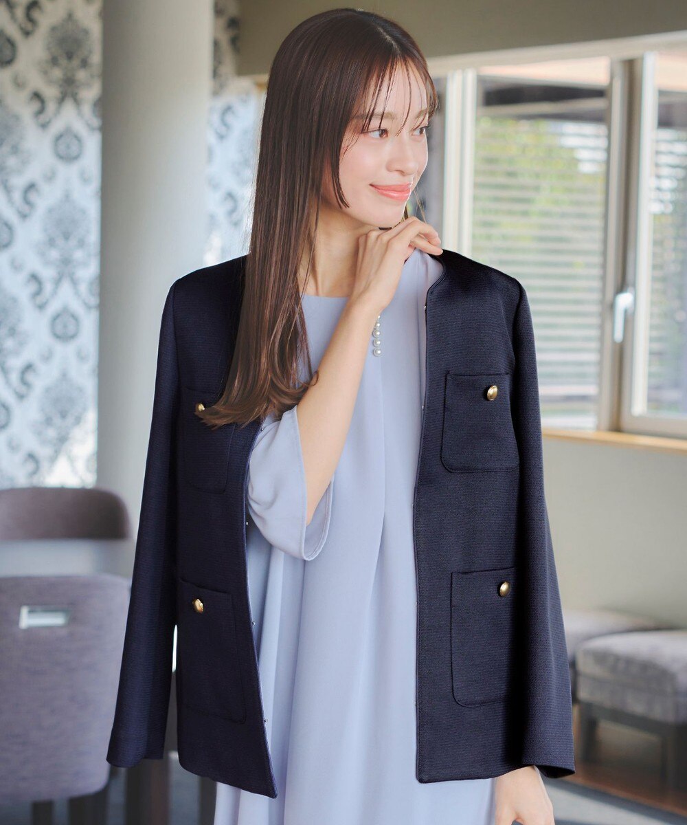 【洗える】ワッフルピケジャケット