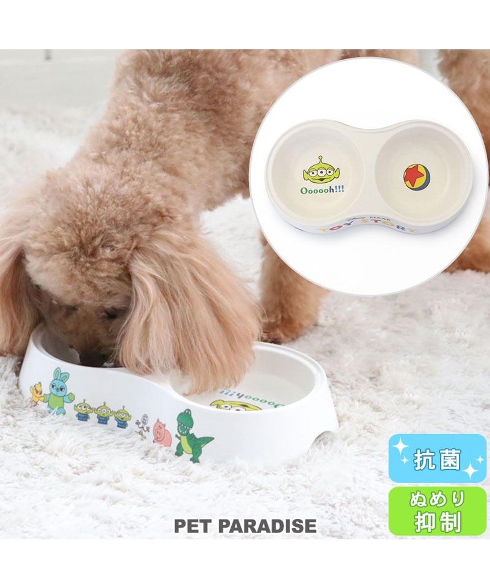 PET PARADISE>ペットグッズ 犬 フードボウル ディズニー 抗菌 フード ボウル ２連 ミッキーマウス トイ・ストーリー フードボウル 犬 食器 キャラクター トイ・ストーリー -