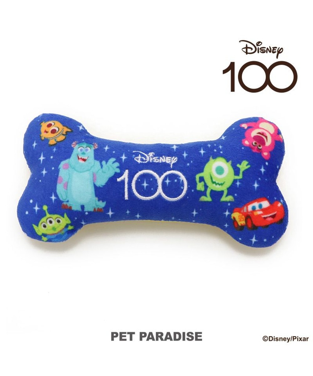 ＜オンワード＞PET PARADISE>ペットグッズ ディズニー 100周年 骨型TOY《 ピンク / イエロー / プルー 》 単品 ブルー 未登録