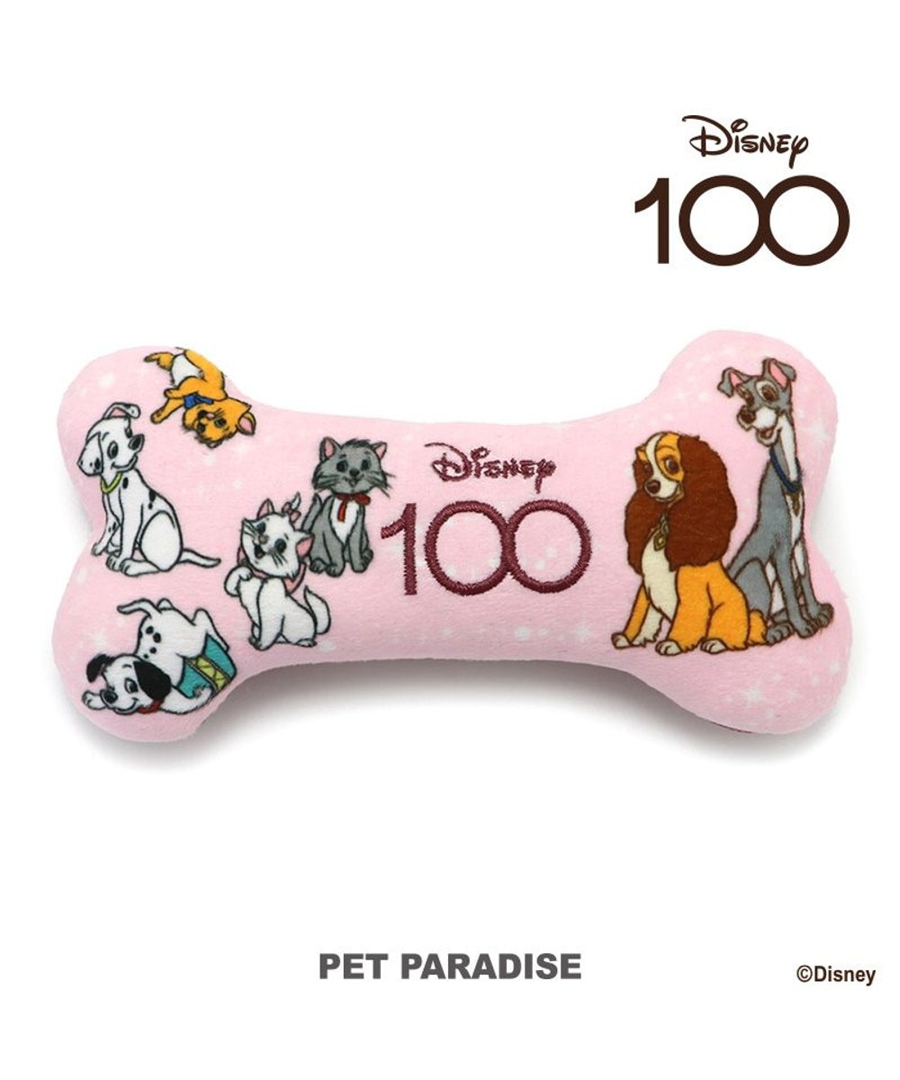 ＜オンワード＞PET PARADISE>ペットグッズ ディズニー 100周年 骨型TOY《 ピンク / イエロー / プルー 》 単品 ピンク 未登録