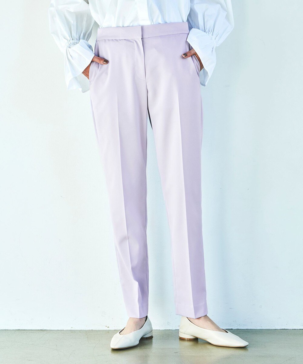 【オンワード】 ICB L>パンツ 【マガジン掲載】 MatStretch スティックパンツ(番号CD23) ライラック 48 レディース 【送料無料】