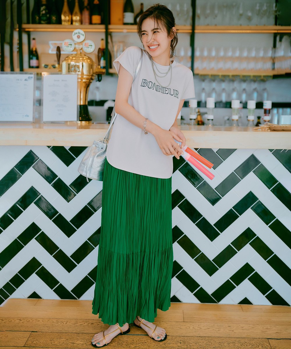 【オンワード】 UNFILO>スカート 【洗える】ワッシャープリーツスカート グリーン S レディース 【オンワード】 UNFILO>スカート 【洗える】ワッシャープリーツスカート グリーン S レディース