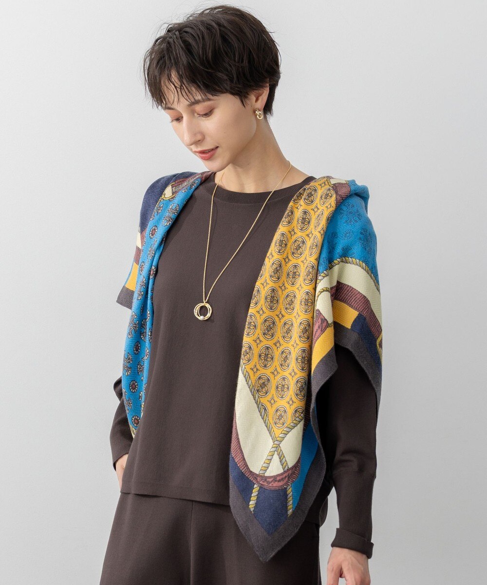 【オンワード】 23区>ファッション雑貨 manipuri ウール シルク ストール ブルー F レディース