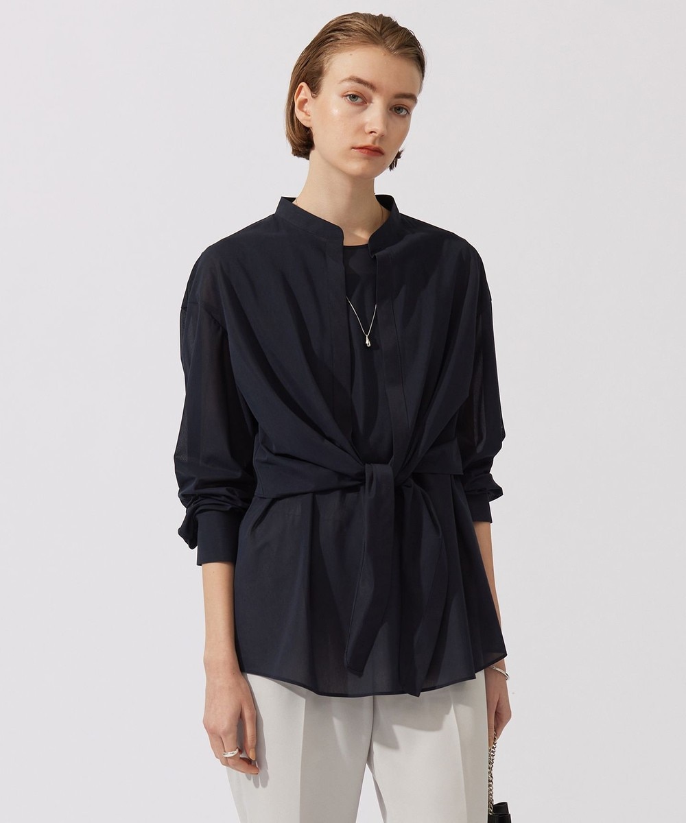 【オンワード】 ICB>トップス 【洗える・接触冷感・UVケア】3WAYセットブラウス ネイビー S レディース 【オンワード】 ICB>トップス 【洗える・接触冷感・UVケア】3WAYセットブラウス ネイビー S レディース