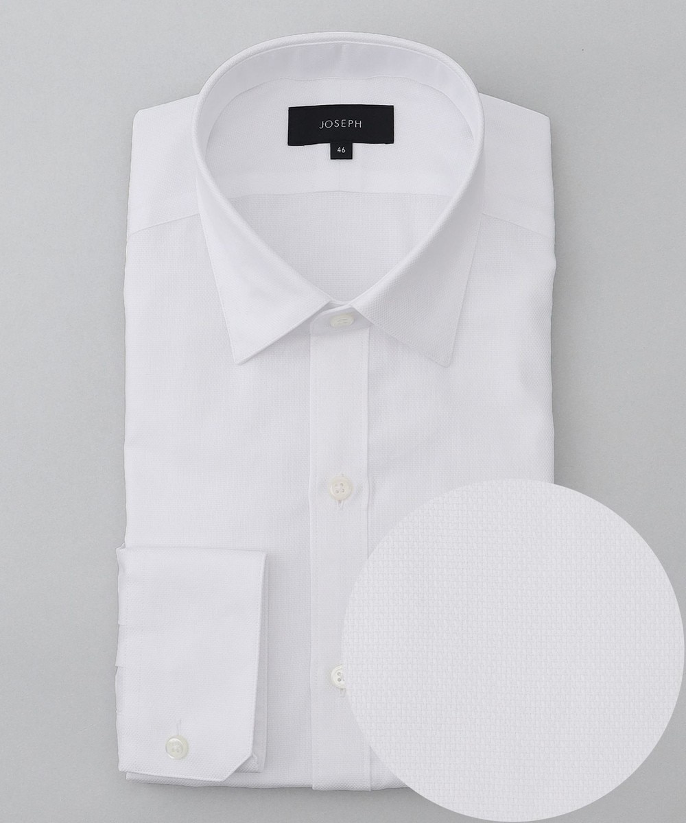 JOSEPH MEN>トップス ロイヤルオックス レギュラーカラー ドレスシャツ ホワイト 46 メンズ 【送料無料】
