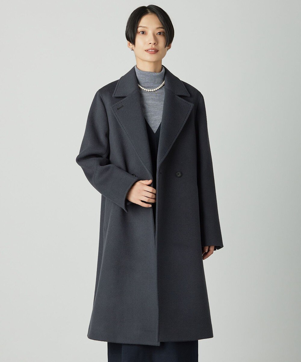 【オンワード】 J.PRESS LADIES>ジャケット/アウター Pureラムウール ダブル ロングコート スレート 9 レディース 【オンワード】 J.PRESS LADIES>ジャケット/アウター Pureラムウール ダブル ロングコート スレート 9 レディース