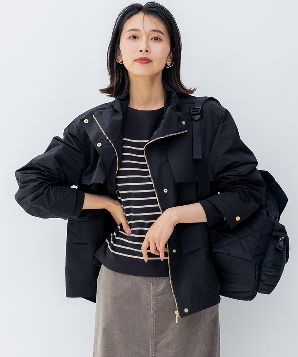 【オンワード】 23区 S(小さいサイズ)>ジャケット/アウター 【洗える/撥水加工】ブライトウェザークロス ブルゾン ブラック 32 レディース 【オンワード】 23区 S(小さいサイズ)>ジャケット/アウター 【洗える/撥水加工】ブライトウェザークロス ブルゾン ブラック 32 レディース