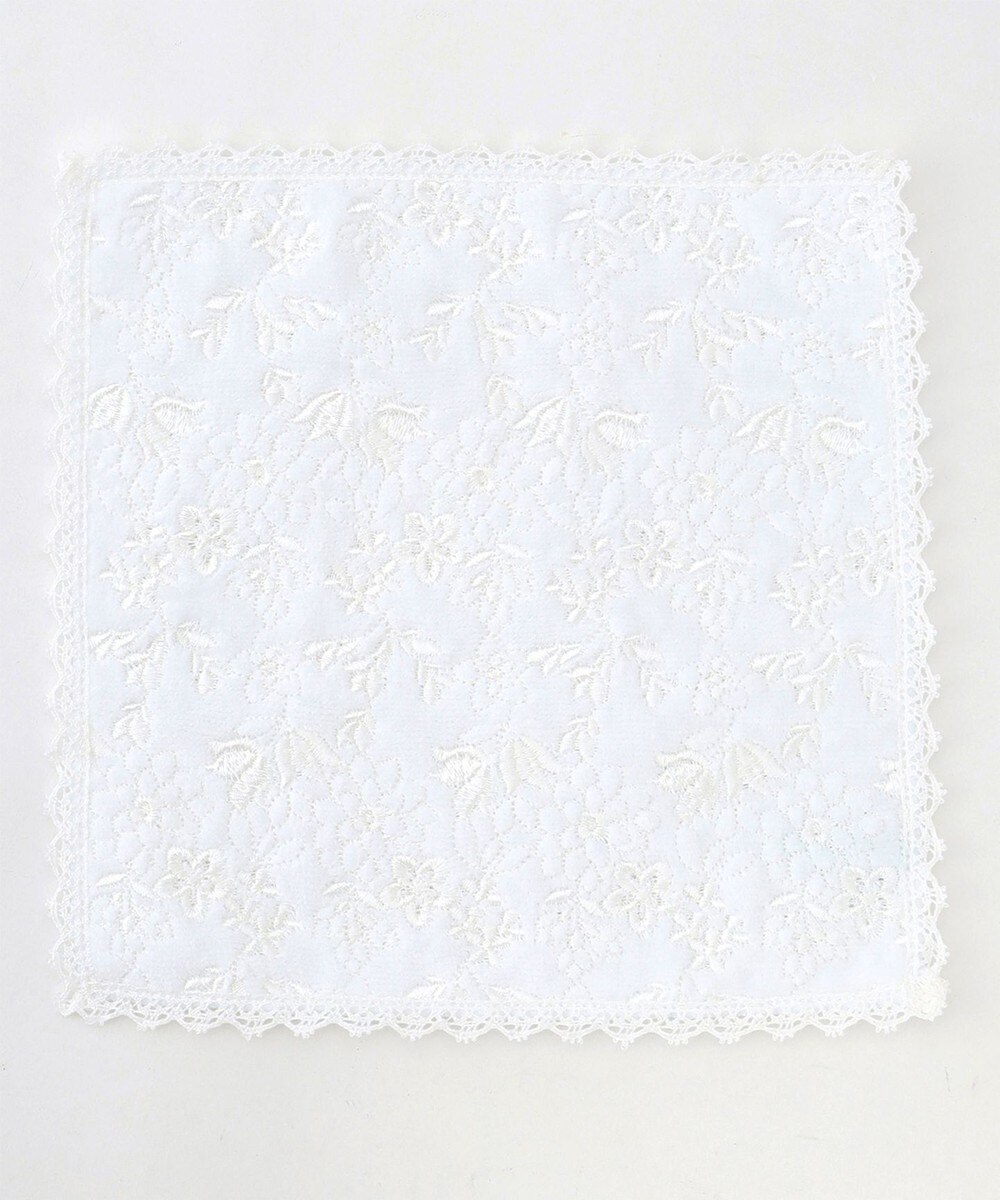 【オンワード】 TOCCA>財布/小物 FLORAL LACE MINI TOWELCHIEF タオルハンカチ ホワイト F レディース