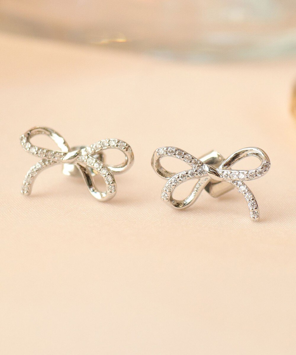 【金属アレルギー対応】ひねりリボンピアス