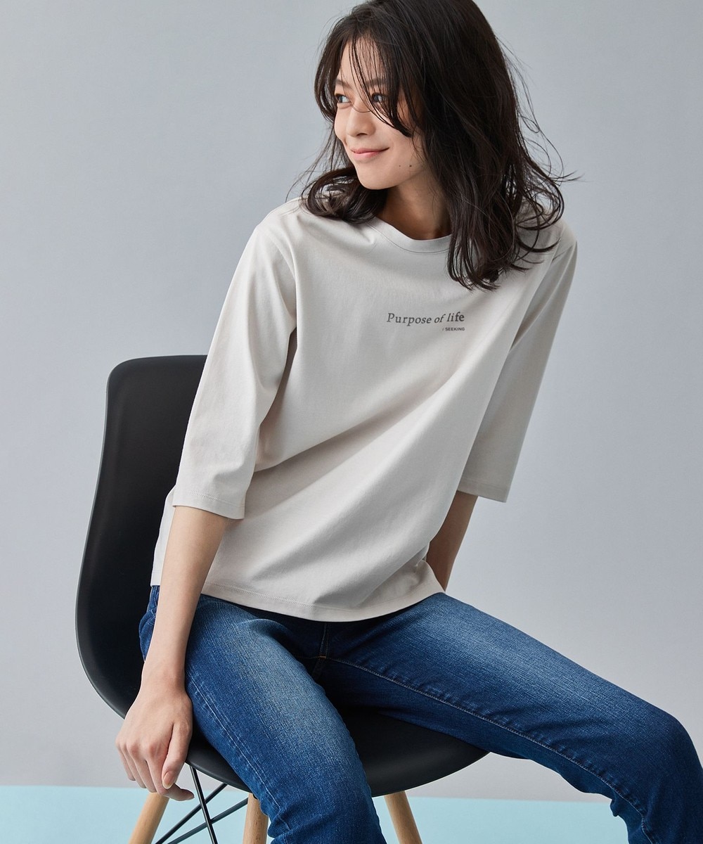 【オンワード】 J.PRESS LADIES L>トップス フロッキープリントTEE カットソー ワイン T13 レディース 【送料無料】