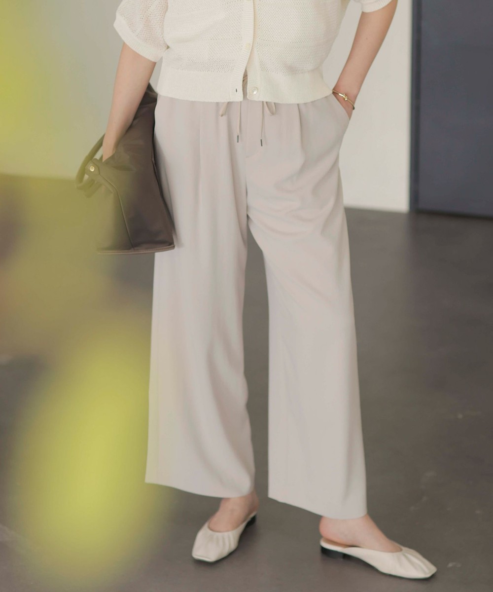 【オンワード】 J.PRESS LADIES>パンツ 【洗える・接触冷感・吸水速乾】Lightジョーゼット ワイド パンツ グレージュ 9 レディース 【オンワード】 J.PRESS LADIES>パンツ 【洗える・接触冷感・吸水速乾】Lightジョーゼット ワイド パンツ グレージュ 9 レディース