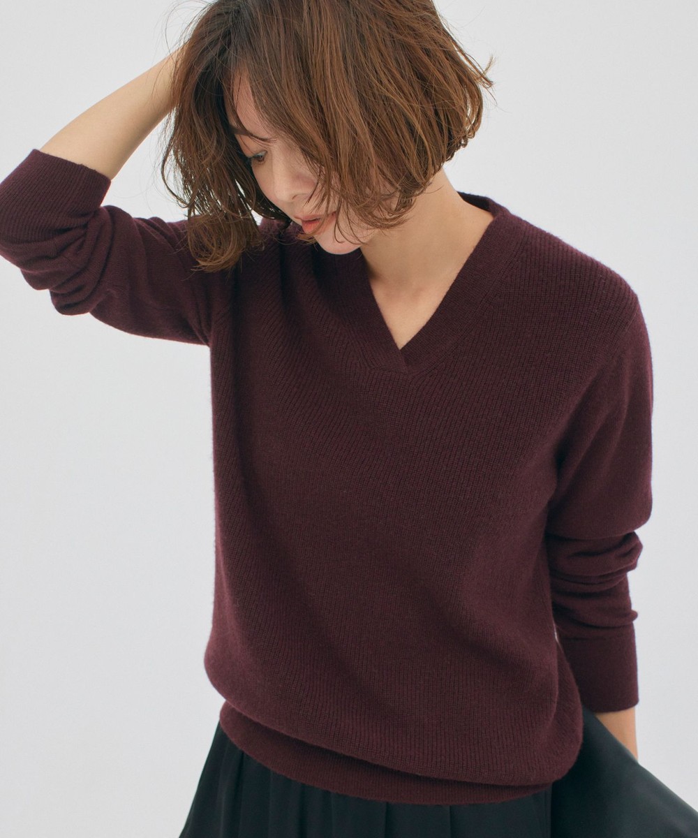 【オンワード】 J.PRESS LADIES L>トップス 【洗える】CASHMERE BLEND Vネック ニット ライトグレー T15 レディース 【送料無料】