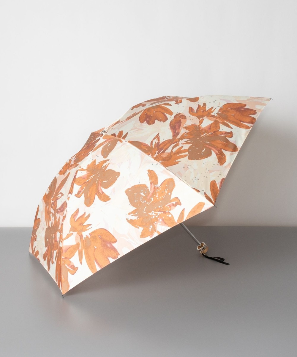 AURORA>ファッション雑貨 JILL STUART ジル スチュアート フラワープリント柄 雨傘（折り畳みミニ傘） キャメル FREE レディース 【送料無料】