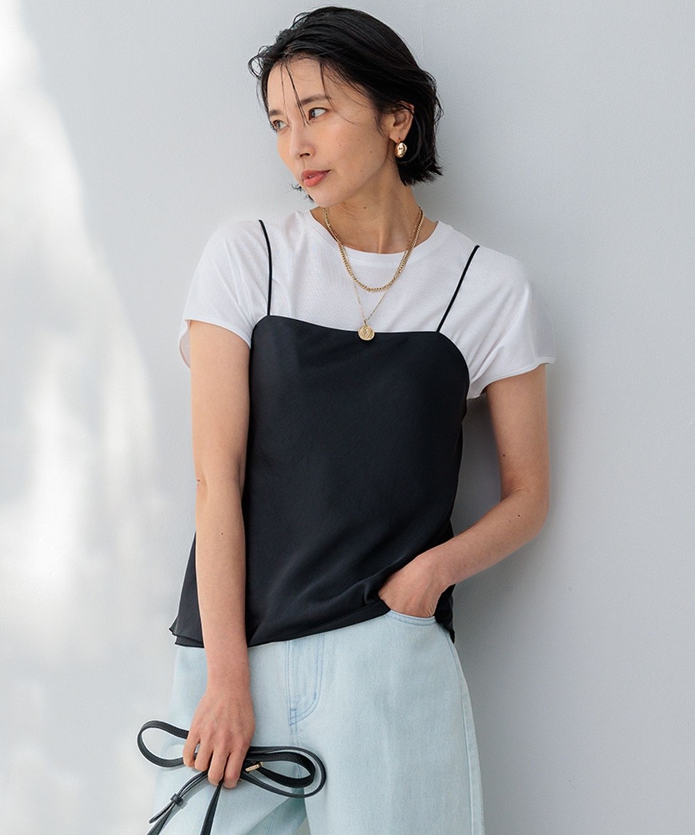 【オンワード】 23区>トップス 【洗える】スムースサテン キャミソール ブラック 40 レディース 【オンワード】 23区>トップス 【洗える】スムースサテン キャミソール ブラック 40 レディース