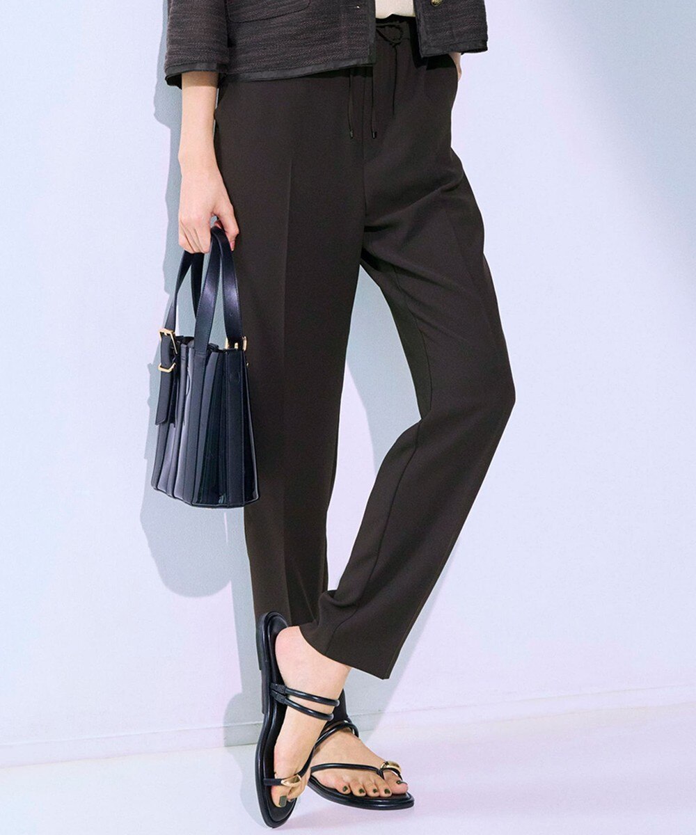 【オンワード】 23区 S(小さいサイズ)>パンツ 【Oggi7月号掲載/吸水速乾/接触冷感/UVカット】ストレッチジョーゼット テーパード パンツ ダークブラウン 34 レディース 【オンワード】 23区 S(小さいサイズ)>パンツ 【Oggi7月号掲載/吸水速乾/接触冷感/UVカット】ストレッチジョーゼット テーパード パンツ ダークブラウン 34 レディース