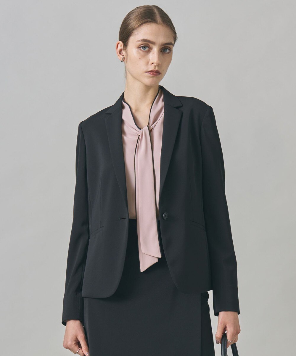 【オンワード】 ICB L（大きいサイズ）>ジャケット/アウター 【新色追加・防シワ・速乾・洗える】Fied テーラードジャケット ブラック 40 レディース