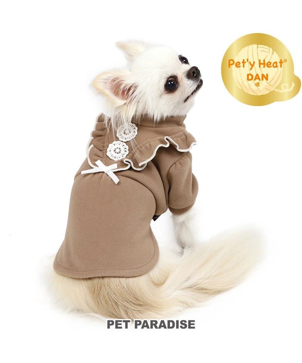 PET PARADISE>ペットグッズ ペットパラダイス ペティヒートDAN Tシャツ 《フリル花》 小型犬 茶 ＤＳ