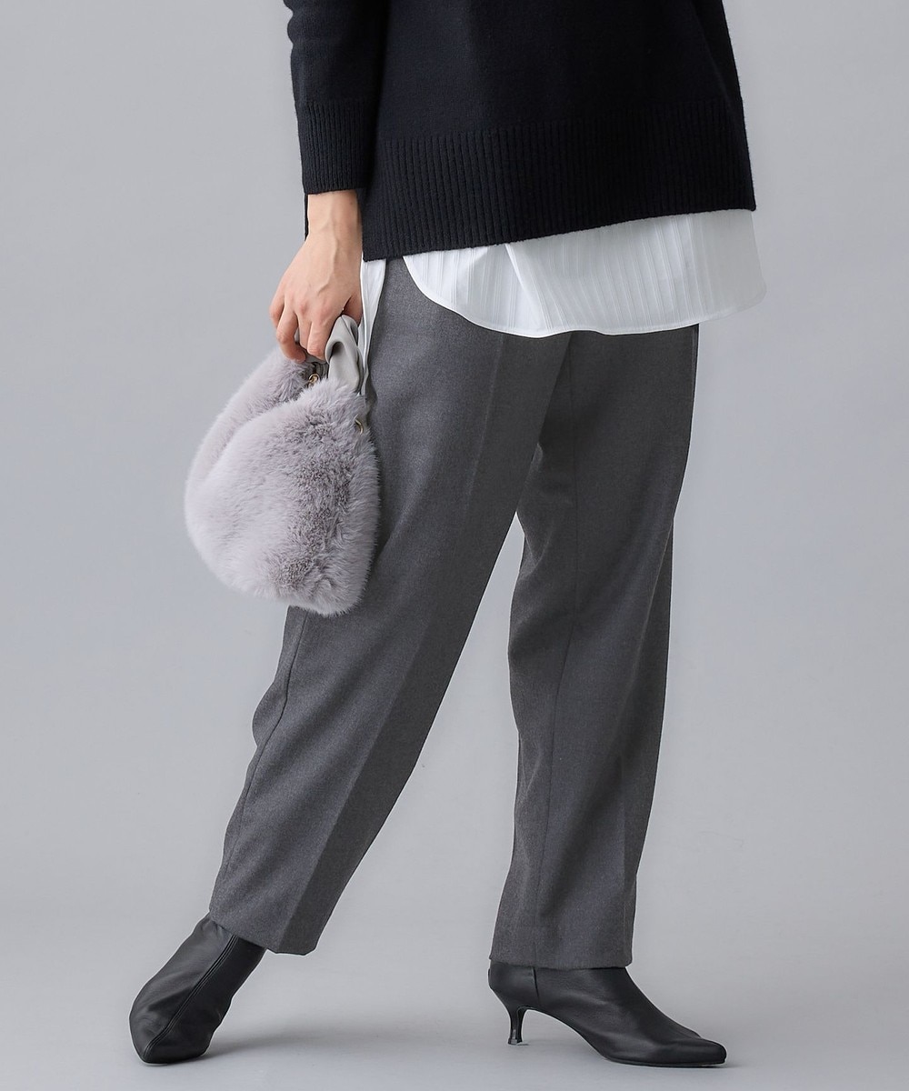 【オンワード】 自由区>パンツ ウールサキソニーテーパード パンツ グレー 36 レディース 【オンワード】 自由区>パンツ ウールサキソニーテーパード パンツ グレー 36 レディース