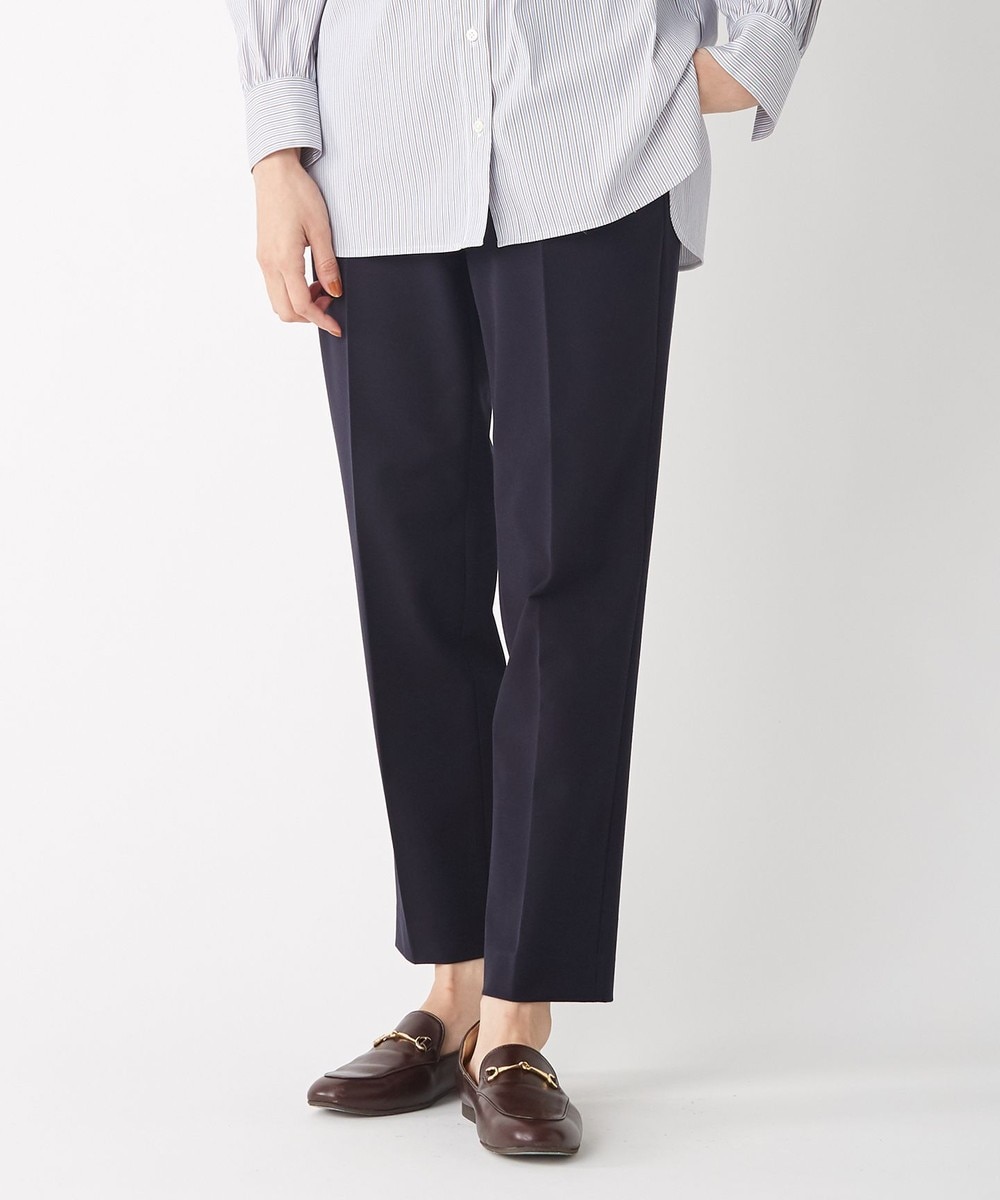 【オンワード】 J.PRESS LADIES>パンツ 【洗える】T/Rアルガンシルク クロップドパンツ ネイビー 7 レディース 【オンワード】 J.PRESS LADIES>パンツ 【洗える】T/Rアルガンシルク クロップドパンツ ネイビー 7 レディース