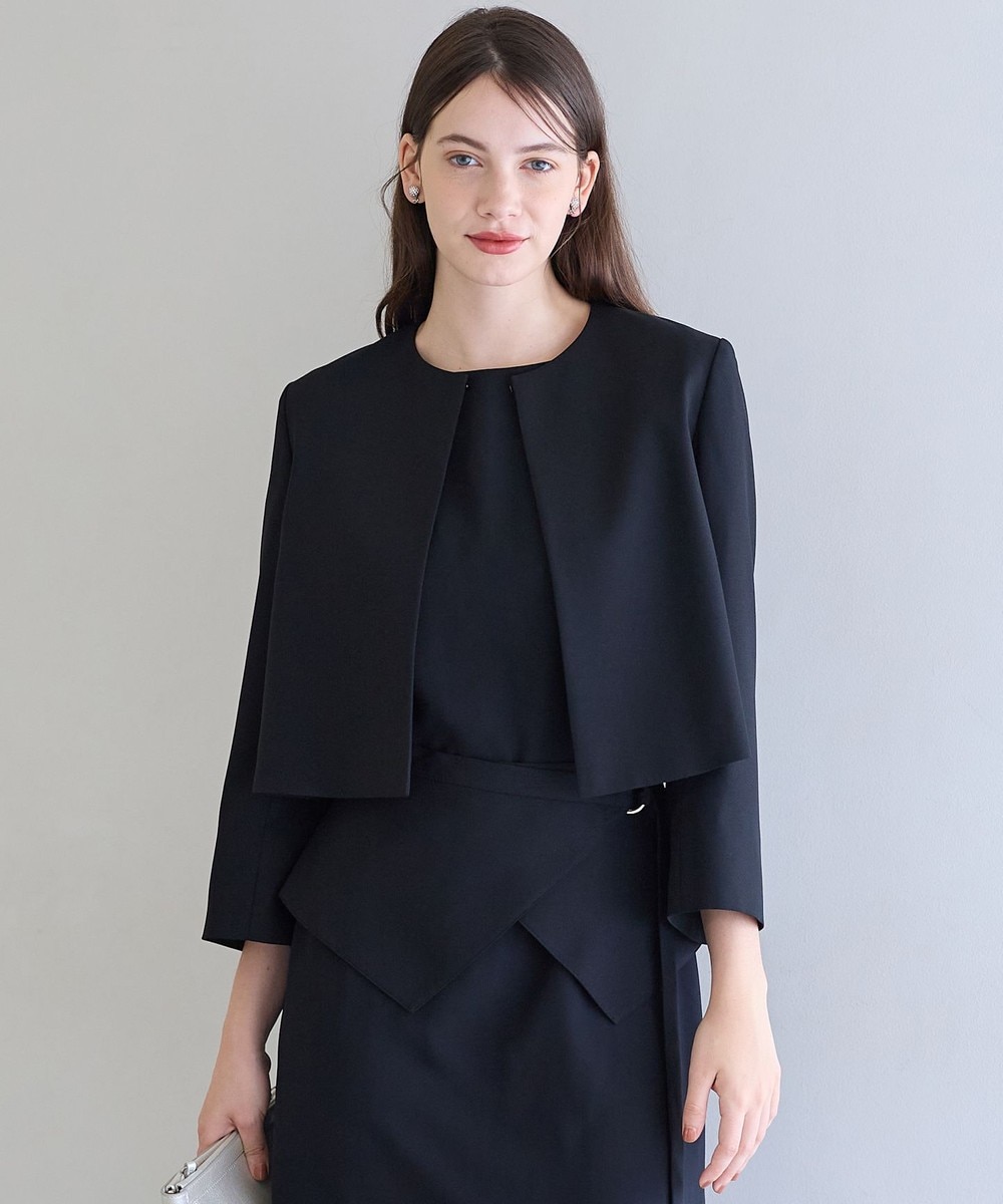 【オンワード】 23区 L(大きいサイズ)>ジャケット/アウター 【APPLAUDIR】バックサテンジョーゼット ジャケット ブラック 44 レディース 【オンワード】 23区 L(大きいサイズ)>ジャケット/アウター 【APPLAUDIR】バックサテンジョーゼット ジャケット ブラック 44 レディース