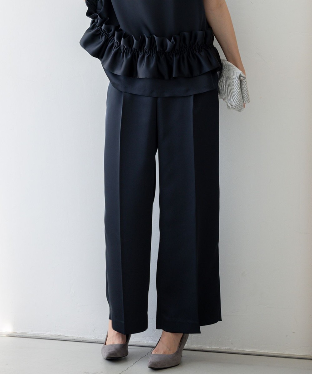 【オンワード】 23区>パンツ 【APPLAUDIR】クリアダブルサテン ワイドシルエットパンツ ネイビー 40 レディース 【オンワード】 23区>パンツ 【APPLAUDIR】クリアダブルサテン ワイドシルエットパンツ ネイビー 40 レディース