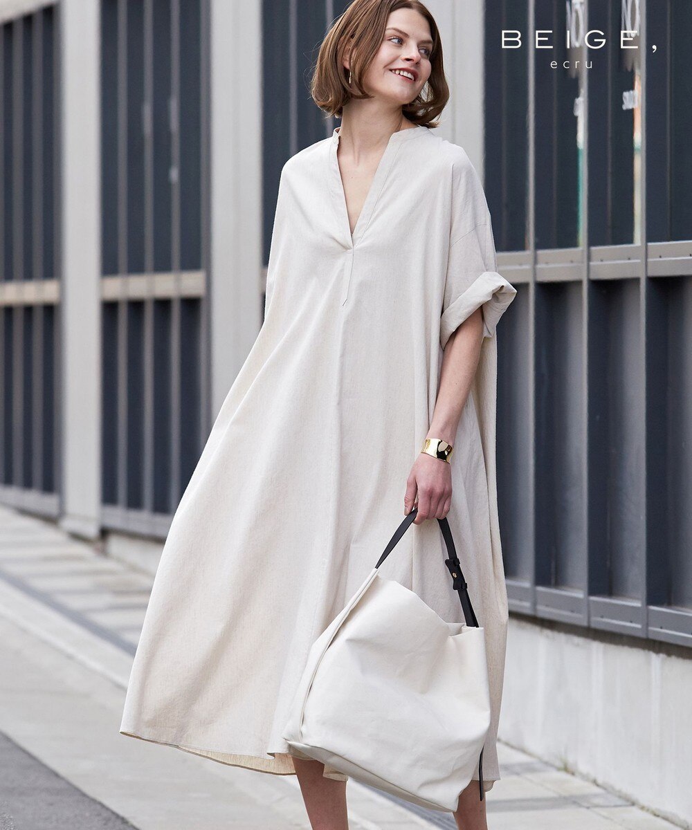 【オンワード】 BEIGE,>ワンピース CACHAN / ワンピース Camel stripe 2 レディース 【送料無料】