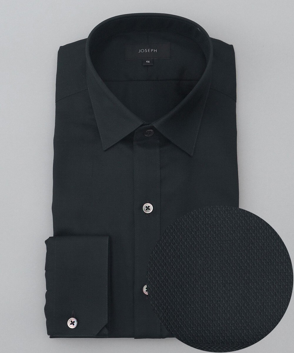＜オンワード＞JOSEPH MEN>トップス ロイヤルオックス レギュラーカラー ドレスシャツ ブラック 50 メンズ 【送料無料】