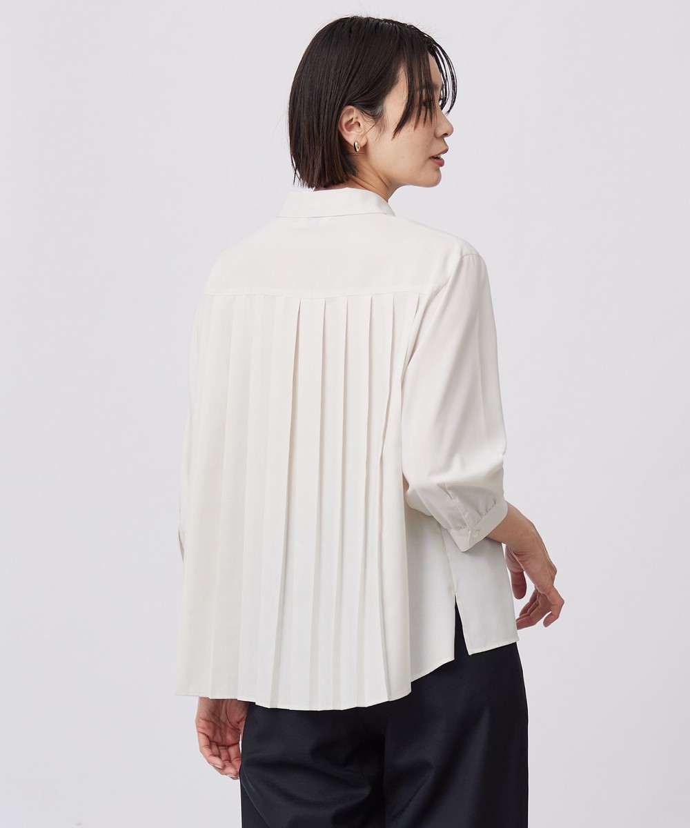 【オンワード】 J.PRESS LADIES>トップス 【洗える】スパンローン バックプリーツ ブラウス ベージュ F レディース 【オンワード】 J.PRESS LADIES>トップス 【洗える】スパンローン バックプリーツ ブラウス ベージュ F レディース